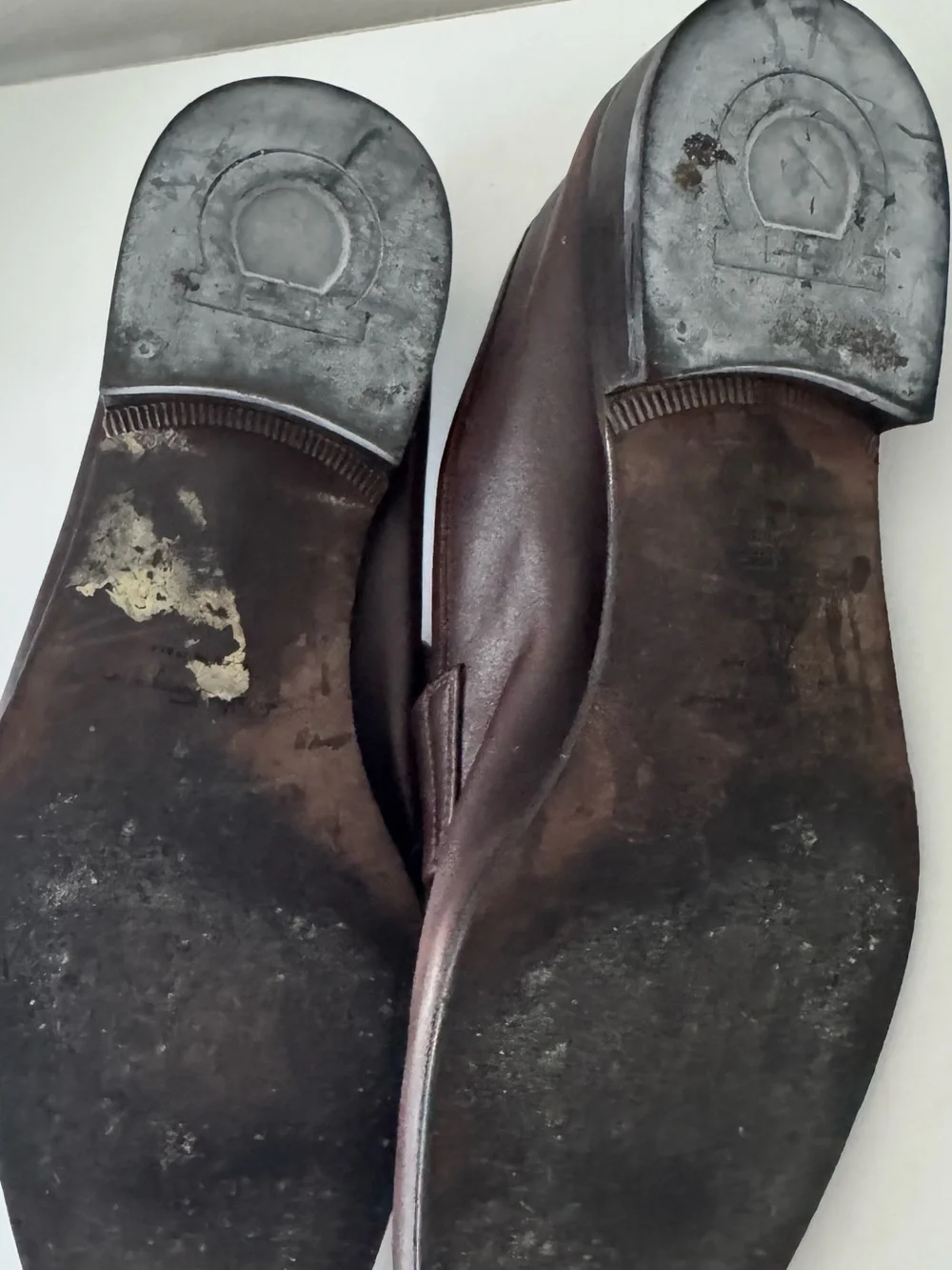 Salvatore Ferragamo Dark Brown Leather Penny Loafers